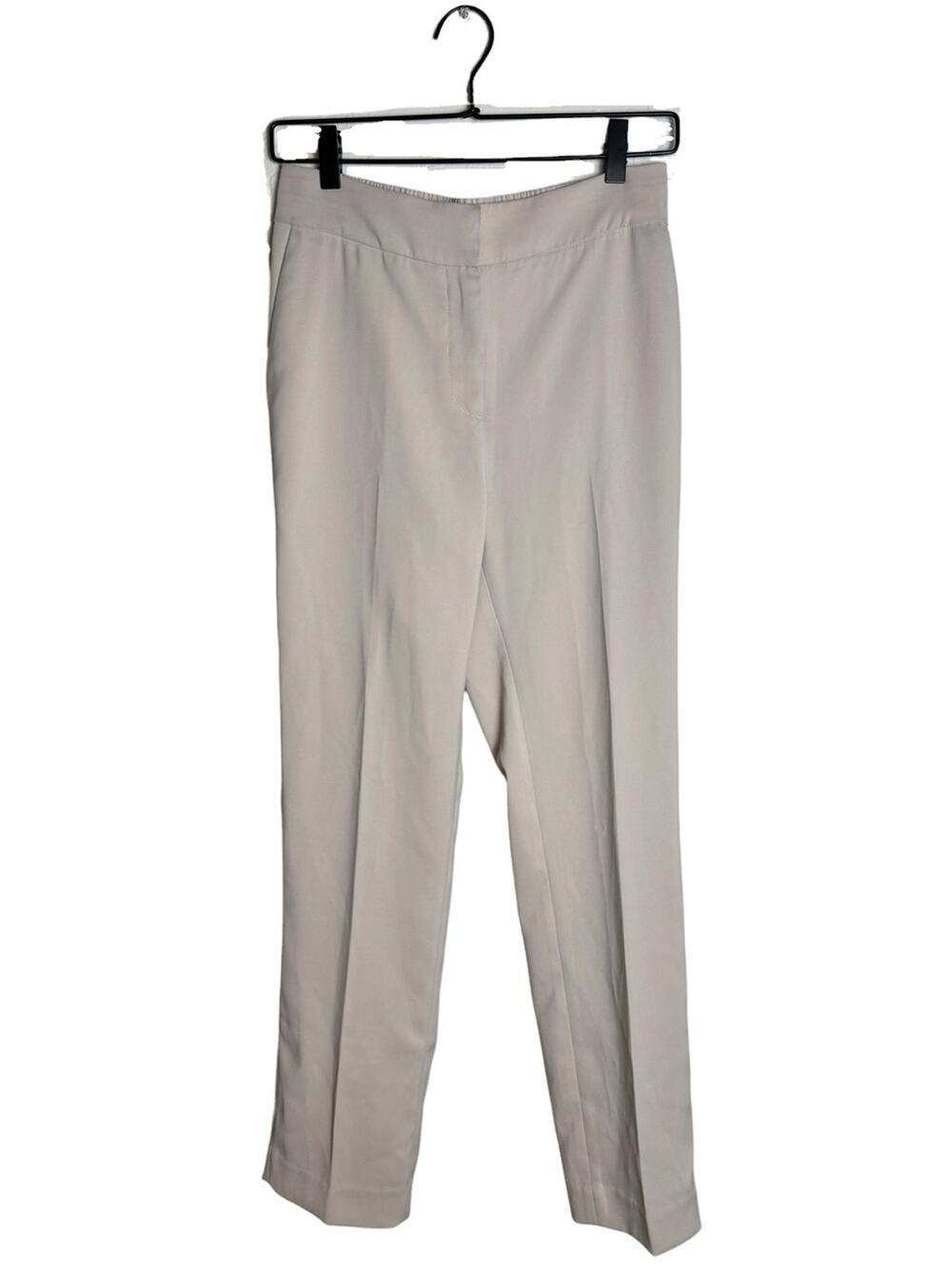 Quince Recycled Polyester Pleated Ankle Pants Off White Beige Size 2
